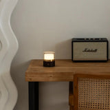 Leo Dark Brown Compact Cordless Rechargeable Lamp – Wood, Dimmable Light Tavellio