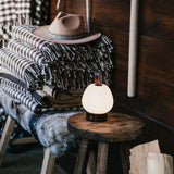 Cooper Dark Brown Wooden Rechargeable Table Lamp – Cordless, Dimmable & Stylish Tavellio