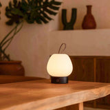 Cooper Dark Brown Wooden Rechargeable Table Lamp – Cordless, Dimmable & Stylish Tavellio