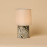 Dou Green – Ice Green Marble Rechargeable Table Lamp | Battery, Dimmable & Interchangeable Lampshade