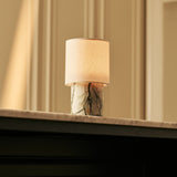 Dou Green – Ice Green Marble Rechargeable Table Lamp | Battery, Dimmable & Interchangeable Lampshade