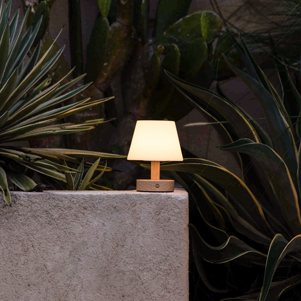 Teddy Light Brown Wooden Rechargeable Table Lamp – Dimmable, USB-C, 100-Hour Battery Life