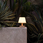 Teddy Light Brown Wooden Rechargeable Table Lamp – Dimmable, USB-C, 100-Hour Battery Life