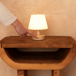 Teddy Light Brown Wooden Rechargeable Table Lamp – Dimmable, USB-C, 100-Hour Battery Life