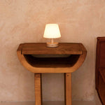 Teddy Light Brown Wooden Rechargeable Table Lamp – Dimmable, USB-C, 100-Hour Battery Life