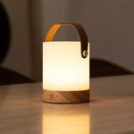 Avery Light Brown Rechargeable Wooden Table Lamp – Cordless, Dimmable & USB-C Tavellio