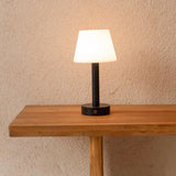 Zoë Black Wooden Rechargeable Table Lamp | Dimmable & Portable | 80-Hour Battery Life Tavellio