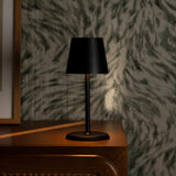 James Black Rechargeable Iron Table Lamp – Cordless, Dimmable & Elegant Tavellio