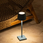 William Amsterdams Blue Rechargeable Iron Table Lamp – Dimmable, 120-Hour Battery, USB-C Tavellio