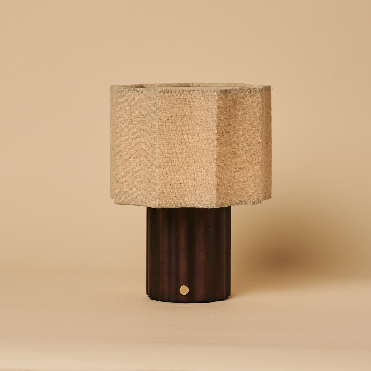 Eloïsa Dark Brown Rechargeable Table Lamp | Linen Blend, Modular & Dimmable
