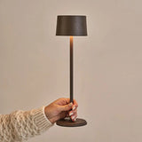 David Mocha Brown Rechargeable Table Lamp 2 in 1 with Adjustable Height – Dimmable & Cordless with 120 Hours Battery Tavellio