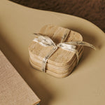 Fi Coasters Set Square Travertine Travertino Classico