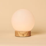 Flore Hellbraun Wiederaufladbare Holzlampe