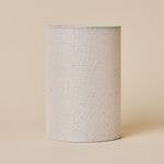 Removable linen lampshade from the Floris rechargeable table lamp shown on a cream background