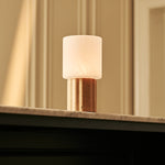 Frank Light Brown Rechargeable Table Lamp | Cordless, 3 Light Colors, Dimmable