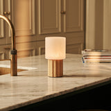 Frank Light Brown Rechargeable Table Lamp | Cordless, 3 Light Colors, Dimmable