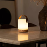 Avery Light Brown Rechargeable Wooden Table Lamp – Cordless, Dimmable & USB-C Tavellio