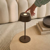 Hugo Mocha Brown Rechargeable Table Lamp - Stylish, Dimmable & Cordless Tavellio