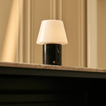 Hooch Black – Nero Marquina Marble Rechargeable Table Lamp | Versatile, 3 Light Modes & Modulair Lampshade