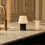 Hooch Black – Nero Marquina Marble Rechargeable Table Lamp | Versatile, 3 Light Modes & Modulair Lampshade