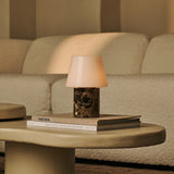 Hooch Braun – Emperador Dark Marmor Wiederaufladbare Tischlampe 