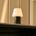 Hooch Green – Verde Alpi Marble Rechargeable Table Lamp | Versatile, 3 Light Modes & Modular Lampshade