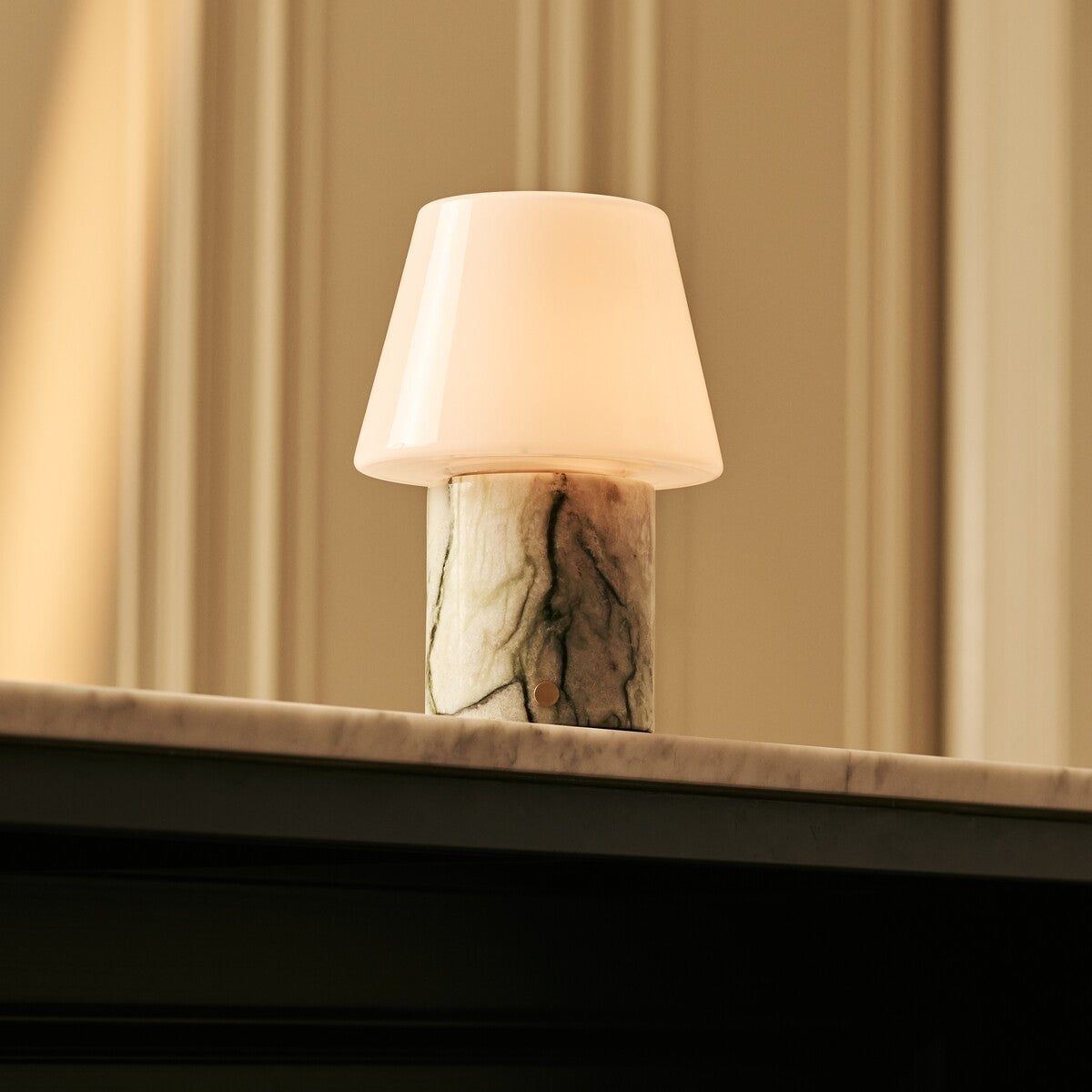 Hooch Green – Ice Green Marble Rechargeable Table Lamp | Versatile, 3 Light Modes & Modular Lampshade