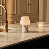 Hooch White – Lilac Marble Rechargeable Table Lamp | Versatile, 3 Light Modes & Modular Lampshade