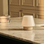 Hooch Small Beige – Travertino Classico Travertine Rechargeable Table Lamp | Versatile, 3 Light Modes & Modular Lampshade (kopie)