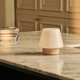 Hooch Small Beige – Travertino Classico Travertine Rechargeable Table Lamp | Versatile, 3 Light Modes & Modular Lampshade (kopie)