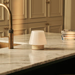 Hooch Small Beige – Travertino Classico Travertine Rechargeable Table Lamp | Versatile, 3 Light Modes & Modular Lampshade (kopie)