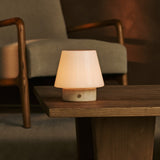 Hooch Small Beige – Travertin Wiederaufladbare Tischlampe 