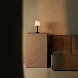 Zoë Black Wooden Rechargeable Table Lamp | Dimmable & Portable | 80-Hour Battery Life - Tavellio