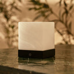 Yce Black Cordless Wooden Lamp with Frozen Glass – modern, dimmable, rechargeable