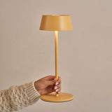 Hugo Amber Yellow Rechargeable Iron Table Lamp - Dimmable, Stylish & Cordless Tavellio