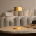 Hugo Amber Yellow Rechargeable Iron Table Lamp - Dimmable, Stylish & Cordless Tavellio