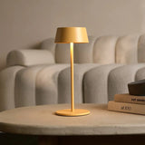 Hugo Amber Yellow Rechargeable Iron Table Lamp - Dimmable, Stylish & Cordless Tavellio