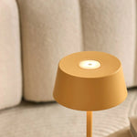 Hugo Amber Yellow Rechargeable Iron Table Lamp - Dimmable, Stylish & Cordless Tavellio
