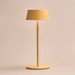 Hugo Amber Yellow Rechargeable Iron Table Lamp - Dimmable, Stylish & Cordless Tavellio
