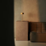 Hugo Amber Yellow Rechargeable Iron Table Lamp - Dimmable, Stylish & Cordless Tavellio
