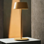 Hugo Amber Yellow Rechargeable Iron Table Lamp - Dimmable, Stylish & Cordless Tavellio