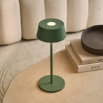 Hugo Sage Green Rechargeable Table Lamp - Stylish, Dimmable & Cordless Tavellio