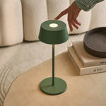 Hugo Sage Green Rechargeable Table Lamp - Stylish, Dimmable & Cordless Tavellio