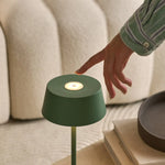 Hugo Sage Green Rechargeable Table Lamp - Stylish, Dimmable & Cordless Tavellio