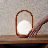 Skye Chestnut Brown Wooden Cordless Lamp | Rechargeable & Dimmable Tavellio