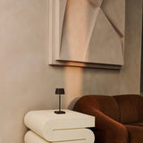 Sarphati Mini Mocha Brown Cordless Table Lamp Perfect for Hospitality Industry – Wireless Rechargeable via Charging Station, Dimmable Lamp & 3 Light Modes Tavellio