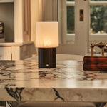 Ingmar Dark Brown Rechargeable Table Lamp | Cordless, 3 Light Colors & Dimmable