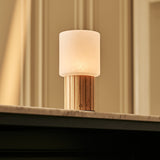 Ingmar Light Brown Rechargeable Table Lamp | Cordless, 3 Light Colors & Dimmable