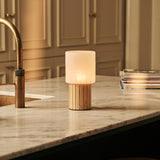 Ingmar Light Brown Rechargeable Table Lamp | Cordless, 3 Light Colors & Dimmable