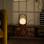 Skye Chestnut Brown Wooden Cordless Lamp | Rechargeable & Dimmable Tavellio